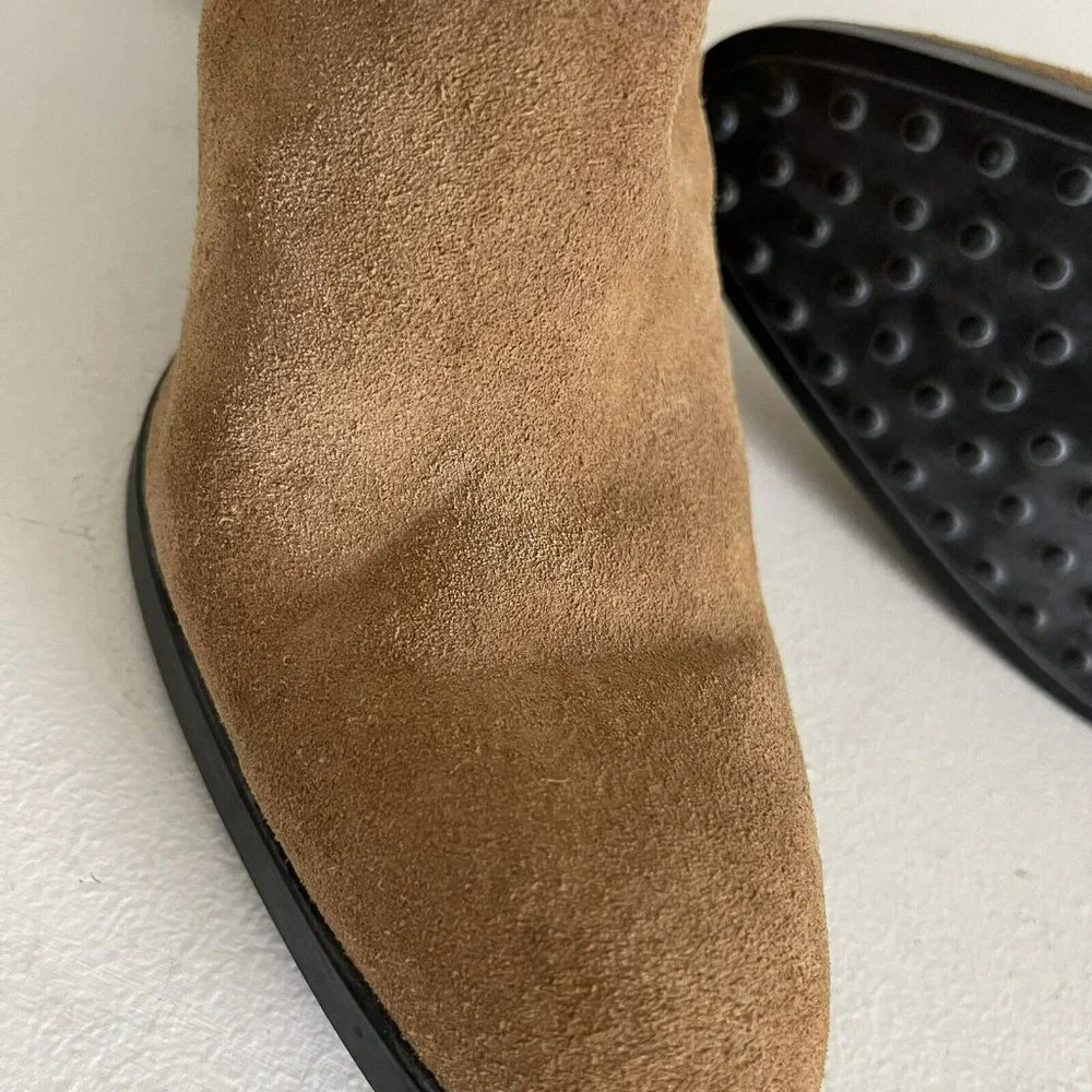 Tod's Suede Boot Bootie Buckle Womens Size 8 N Camel EUC - Picture 14 of 14